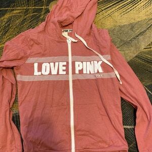 Women’s size small PINK zip up hoodie